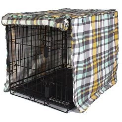 Molly Mutt Dog Crate Cover, Northwestern Girls, Plaid