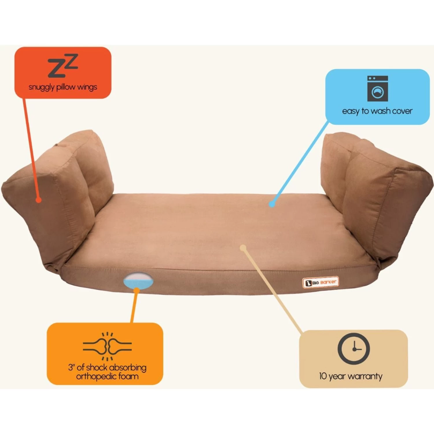 Big Barker Backseat Barker Orthopedic Pillow Dog Bed - Image 3