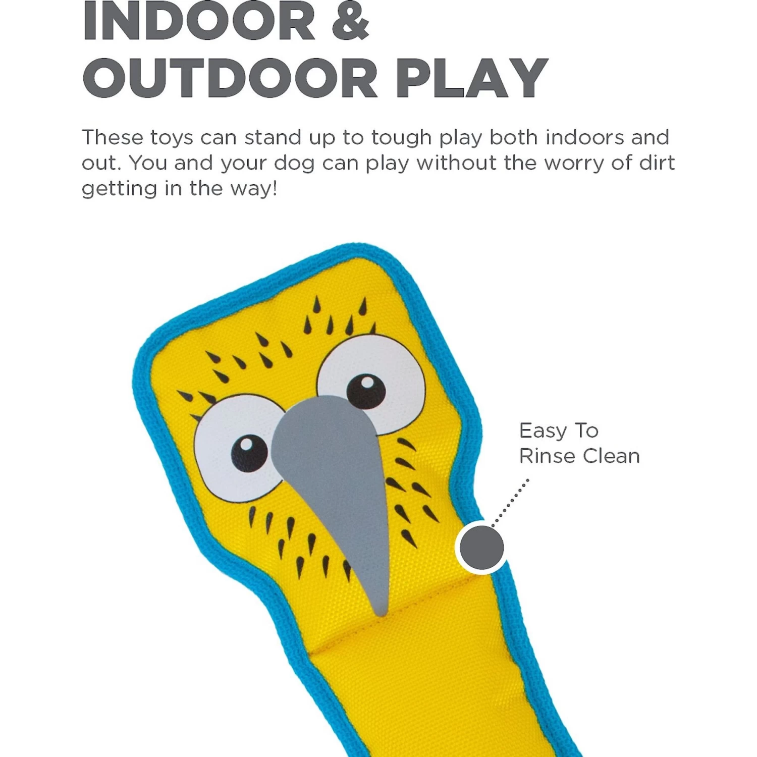 Outward Hound Fire Biterz Blue Footed Boobie Squeaky Dog Toy - Image 3