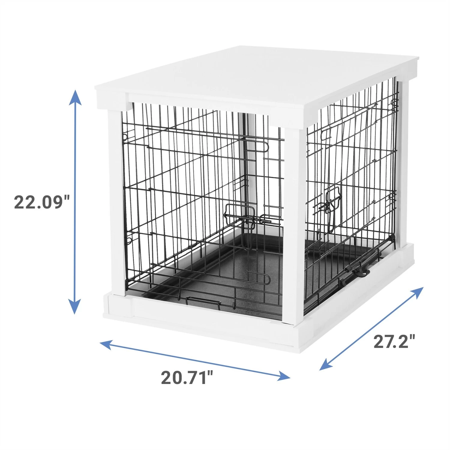 Merry Products Double Door Furniture Style Dog Crate & End Table - Image 2