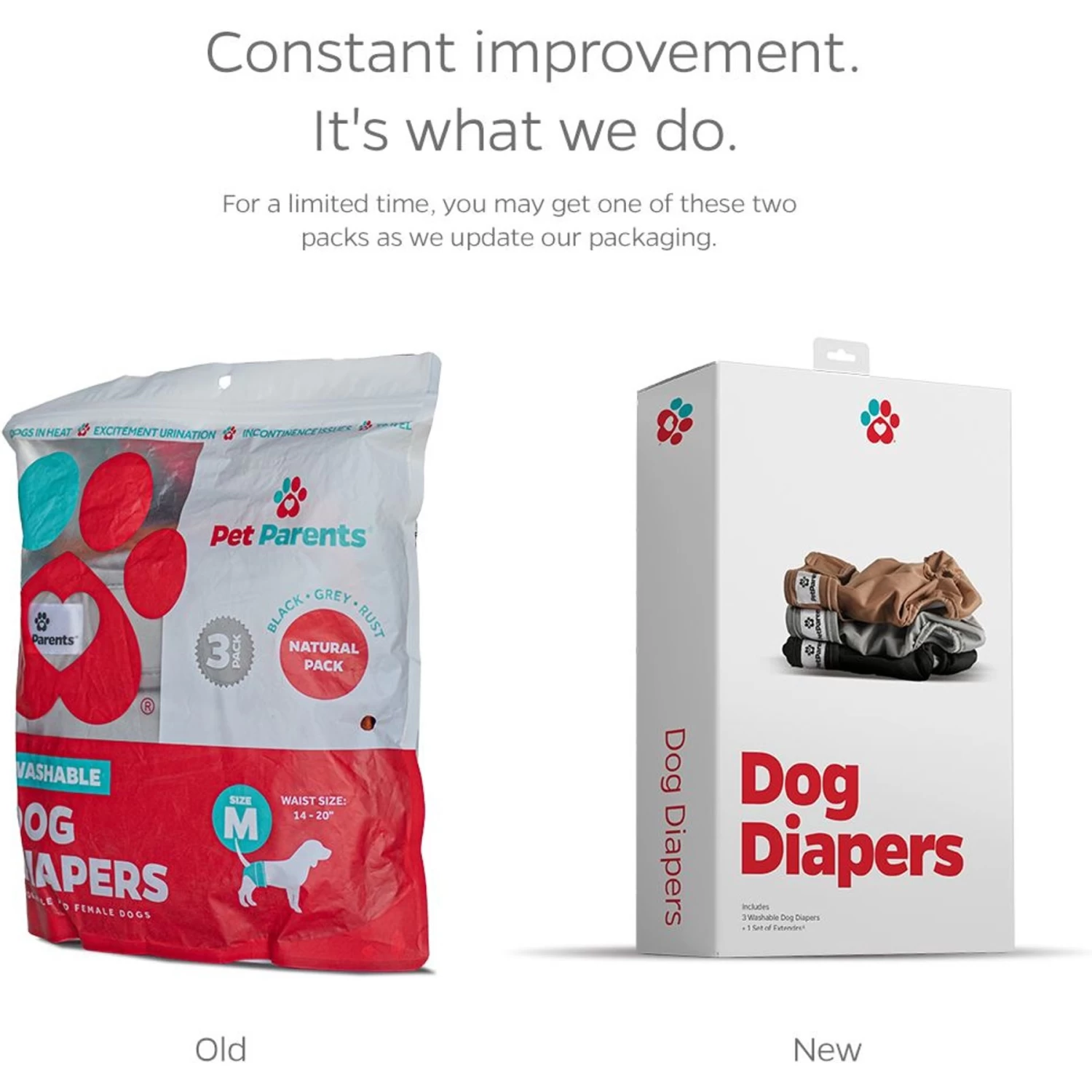 Pet Parents Washable Male & Female Dog Diapers + Extendrs - Image 2