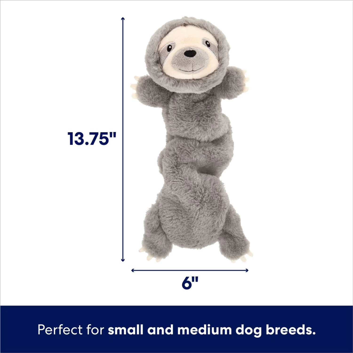 Frisco Sloth Bungee Plush Squeaky Dog Toy - Image 2