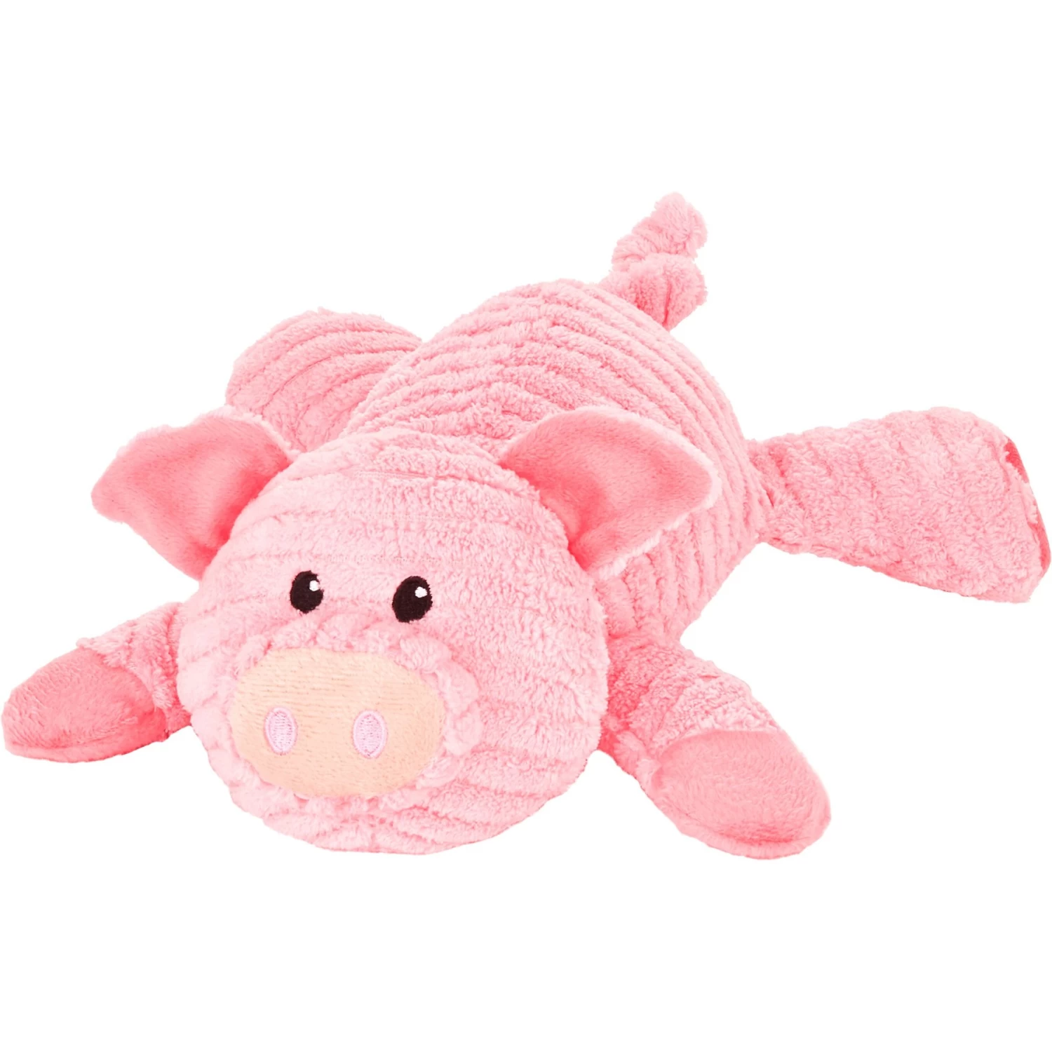 Frisco Corduroy Plush Squeaking Pig Dog Toy