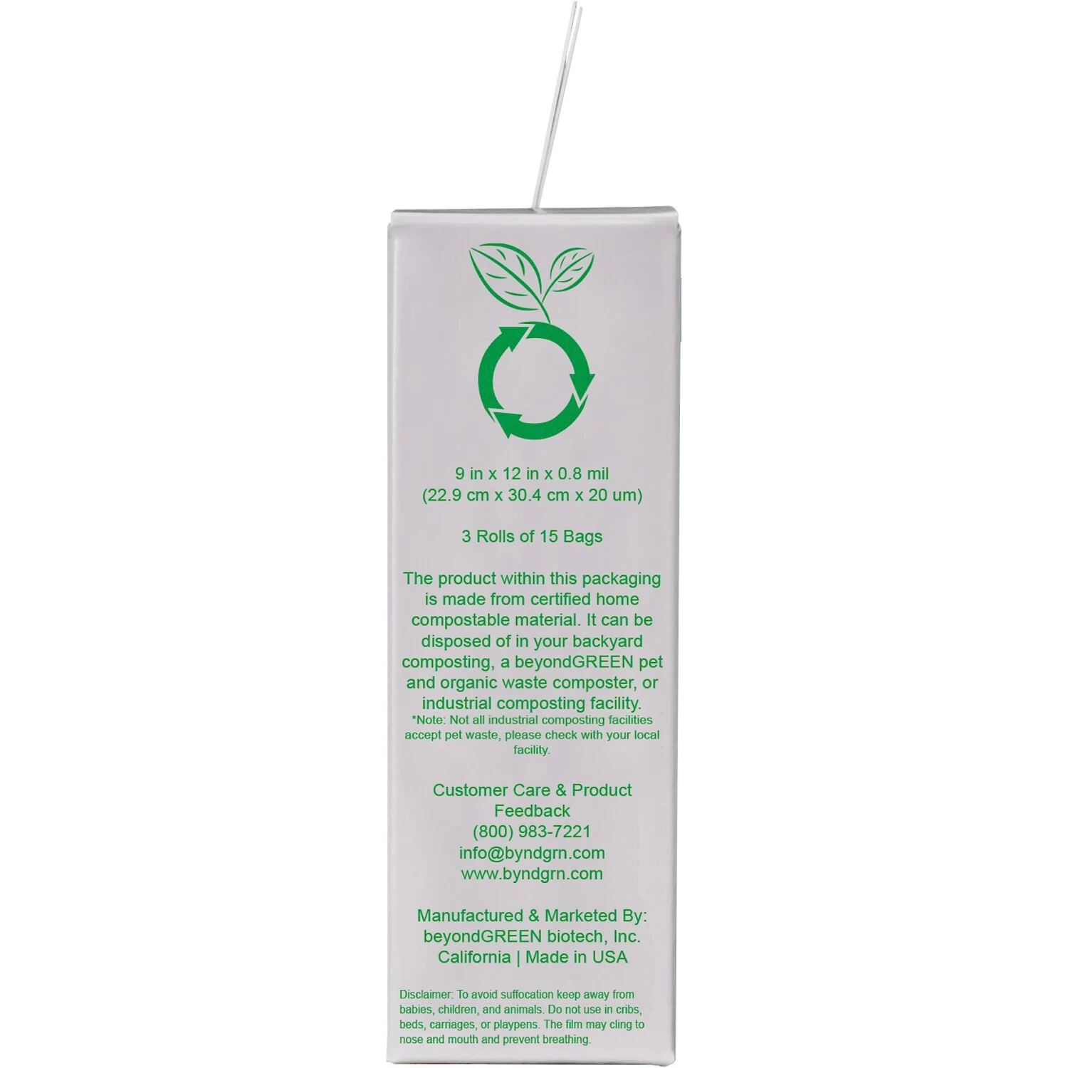 BeyondGREEN Compostable Dog Waste Bag Refill Rolls - Image 4