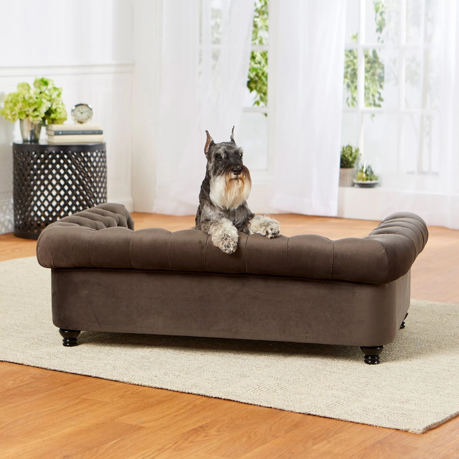 Enchanted Home Pet Wentworth Sofa Dog Bed With Removable Cover, Large, Charcoal Grey - Image 3