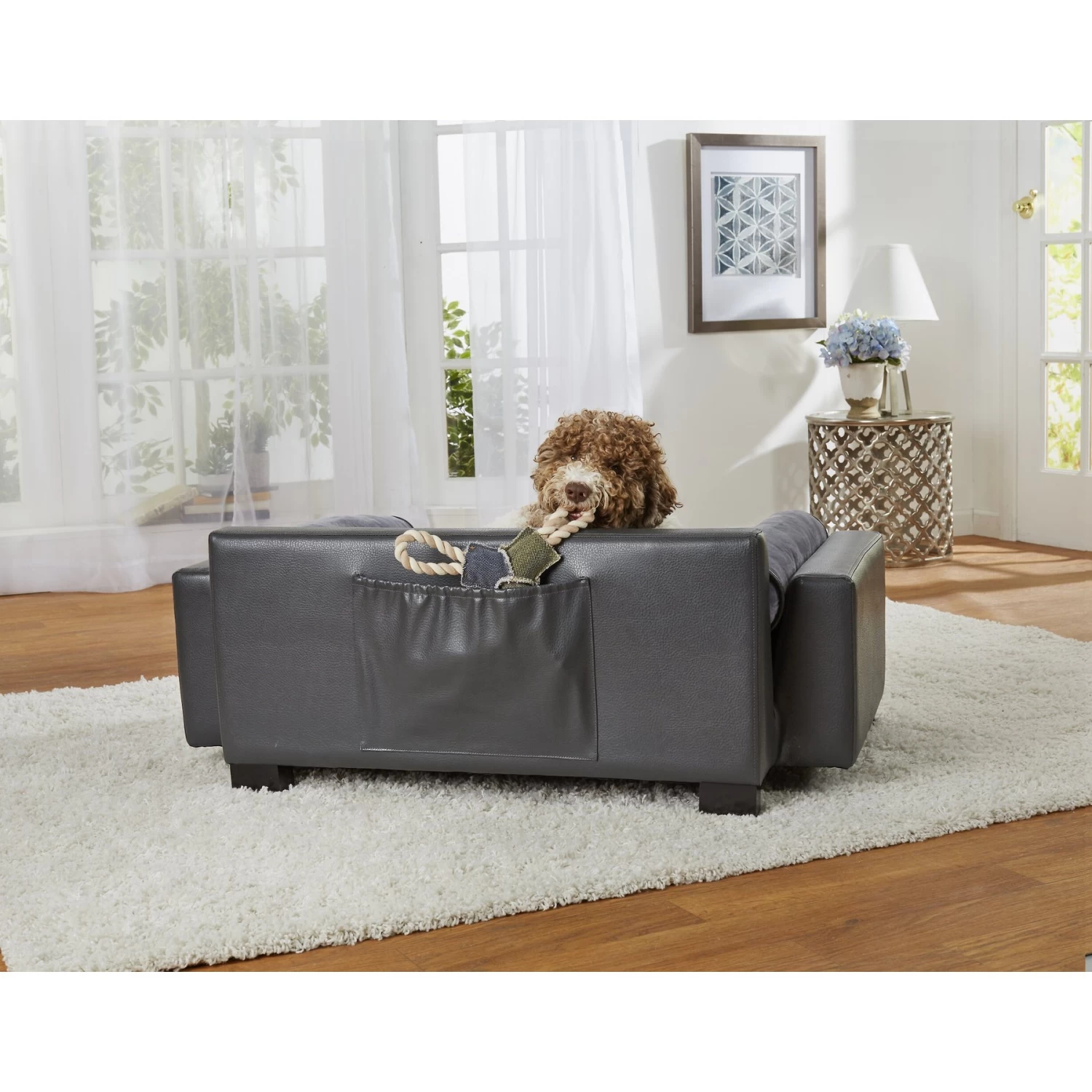 Enchanted Home Pet Skylar Sofa Dog Bed With Removable Cover, Large - Image 3