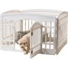 IRIS USA 4-6 Panel Dog Exercise Playpen With Door, 24-in
