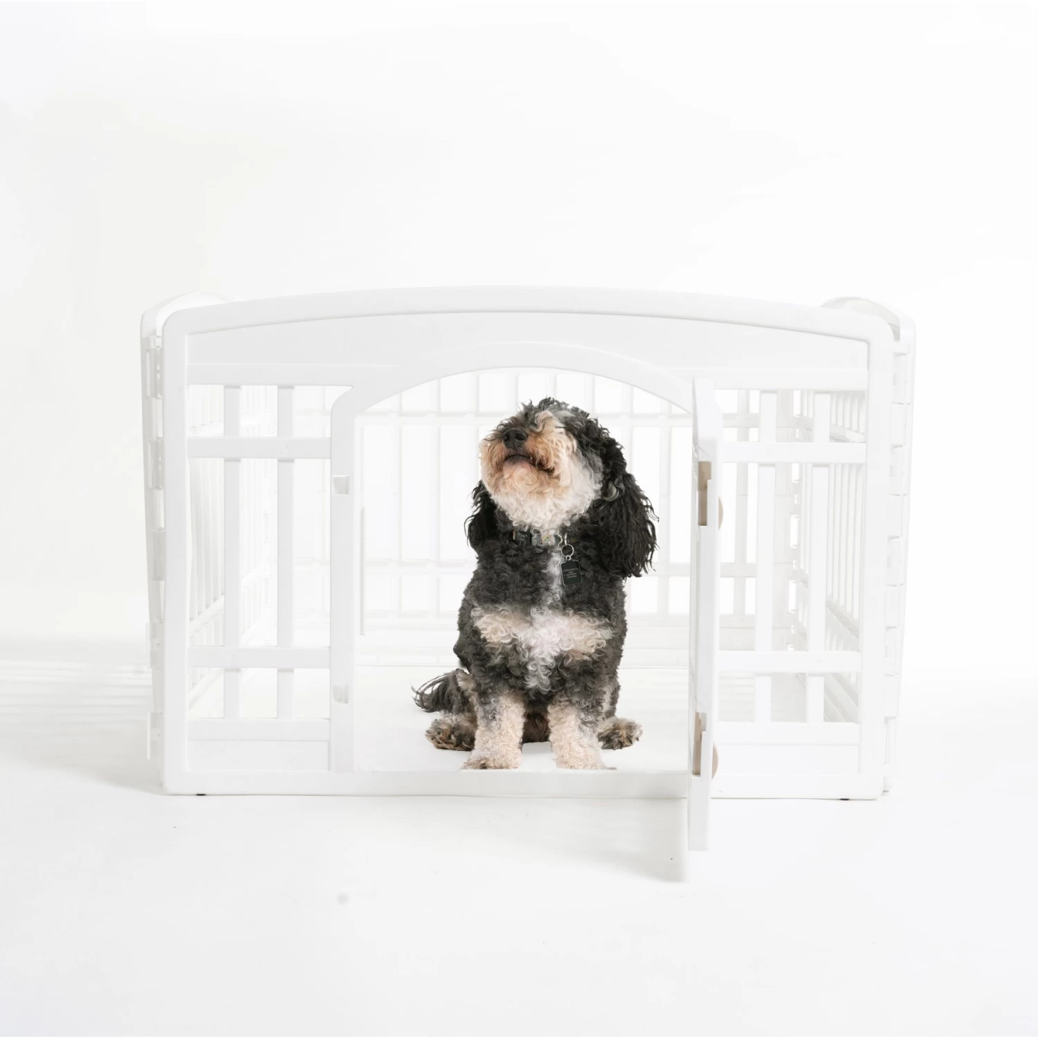IRIS USA 4-6 Panel Dog Exercise Playpen With Door, 24-in - Image 7