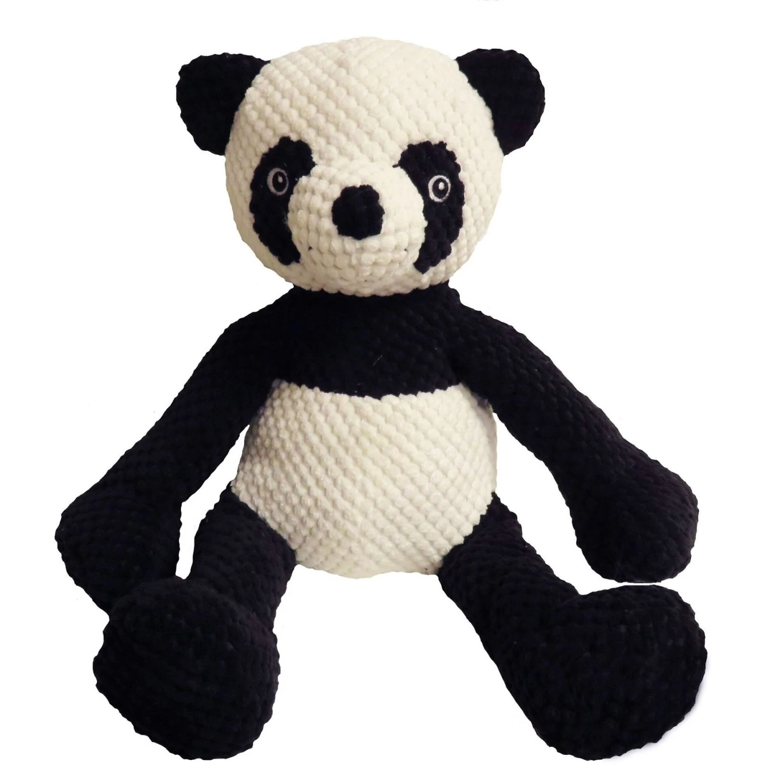 Fab Dog Floppy Panda Squeaky Plush Dog Toy