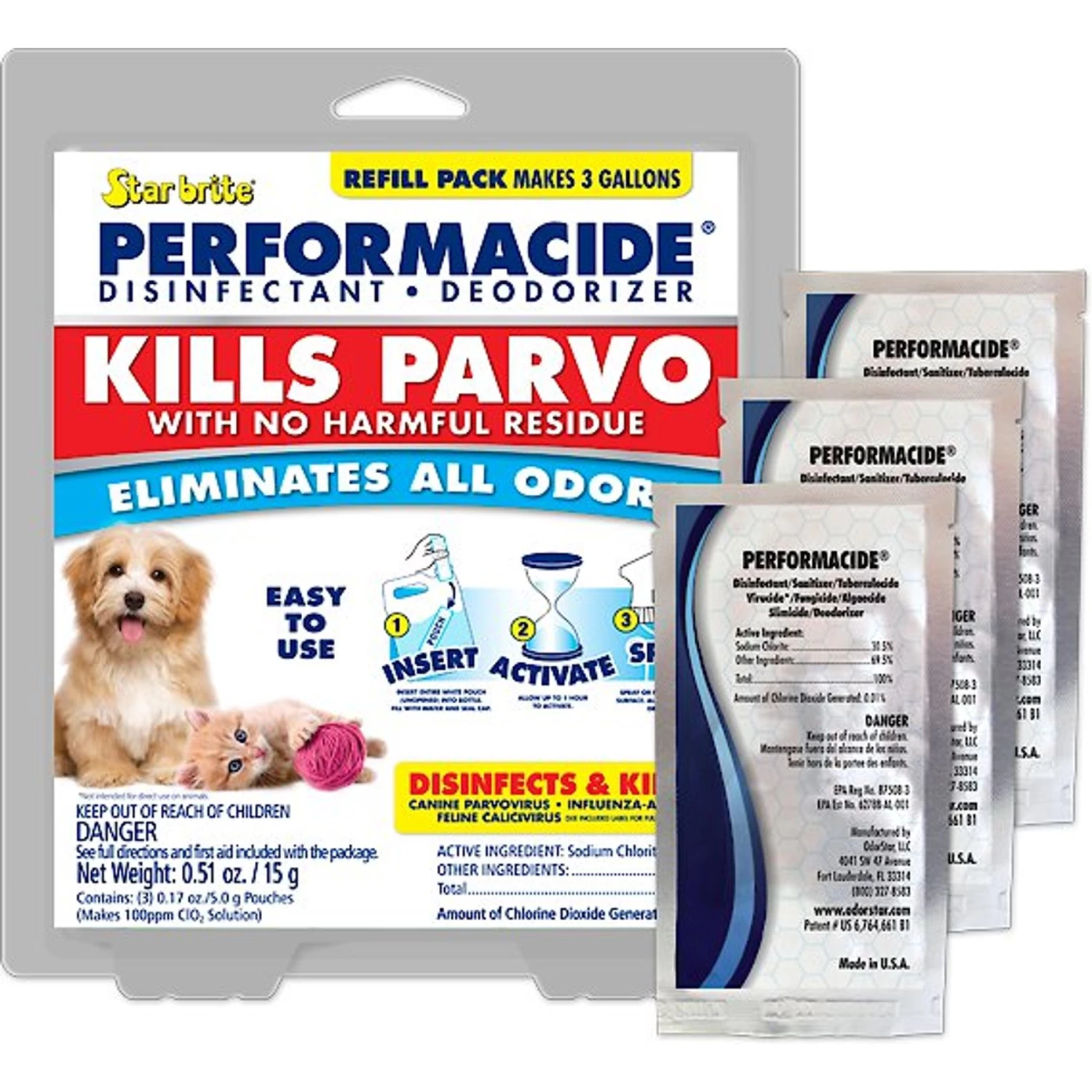 Performacide Kills Parvo Disinfectant Deodorizer Refills