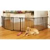 North States 3-in-1 Arched Metal Superyard Dog Gate, Bronze