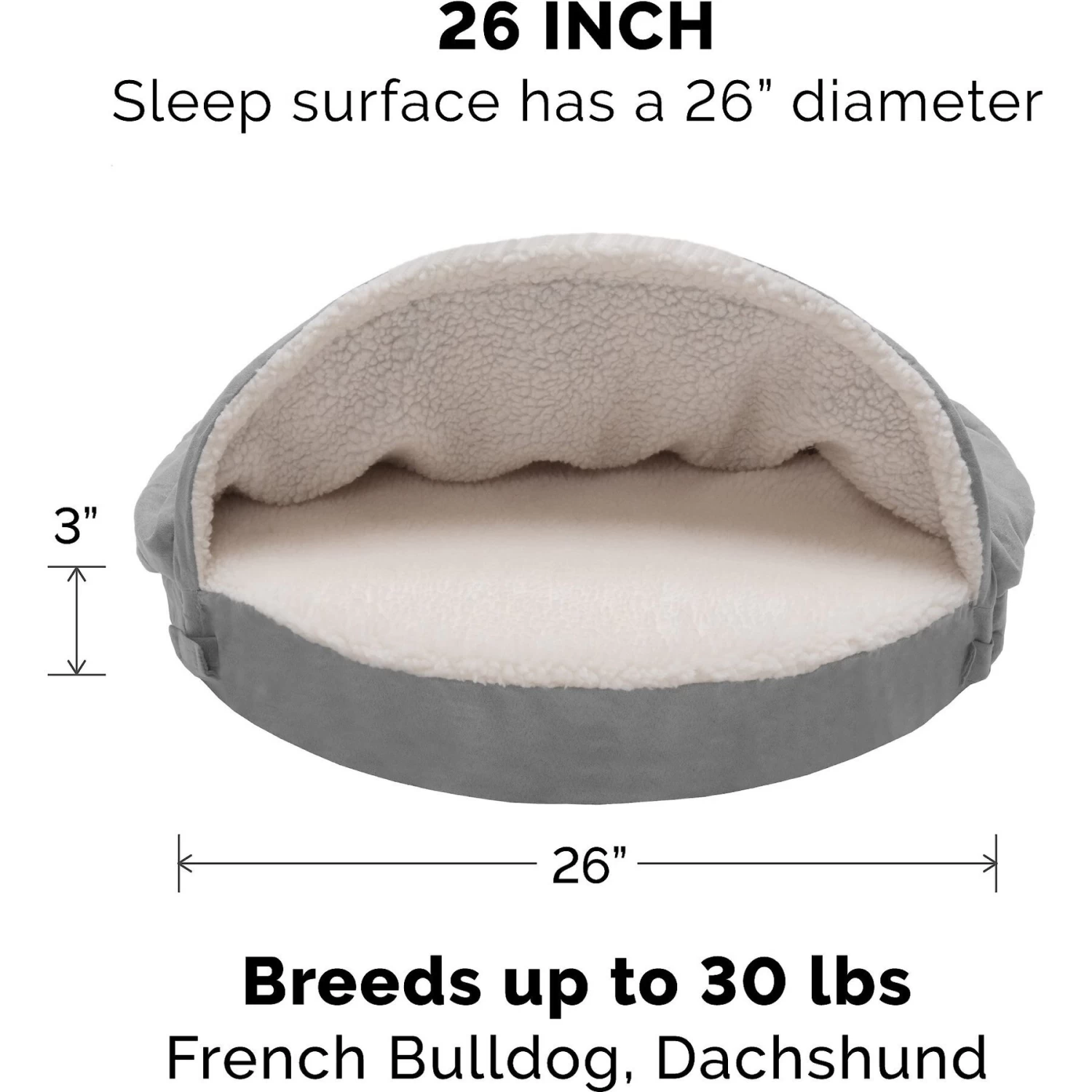 FurHaven Faux Sheepskin Snuggery Orthopedic Cat & Dog Bed With Removable Cover - Image 5