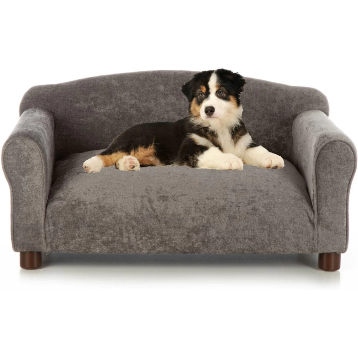 Club Nine Pets Traditional Chair Sofa Cat & Dog Bed, Charcoal