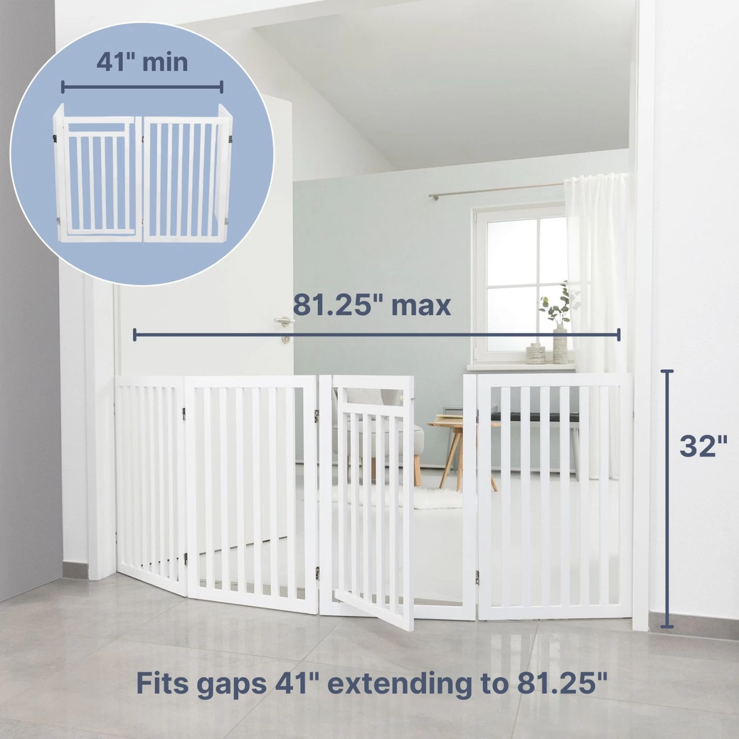 TRIXIE Wooden Dog Gate, 63-in - Image 2