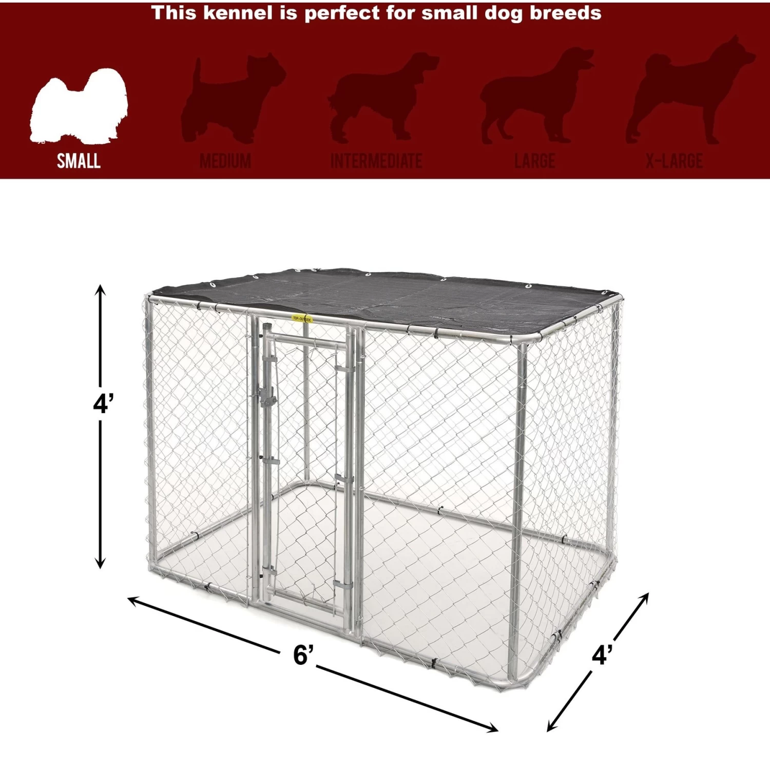 MidWest K9 Steel Chain Link Portable Outdoor Dog Kennel - Image 2