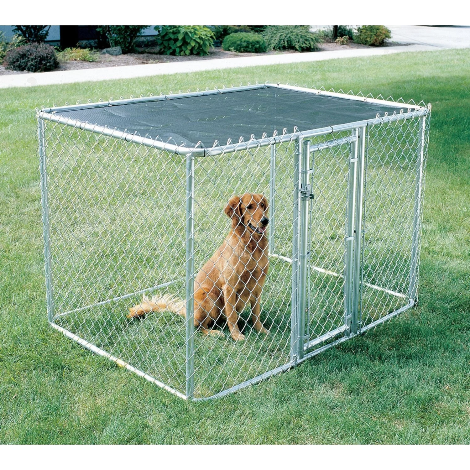 MidWest K9 Steel Chain Link Portable Outdoor Dog Kennel - Image 3