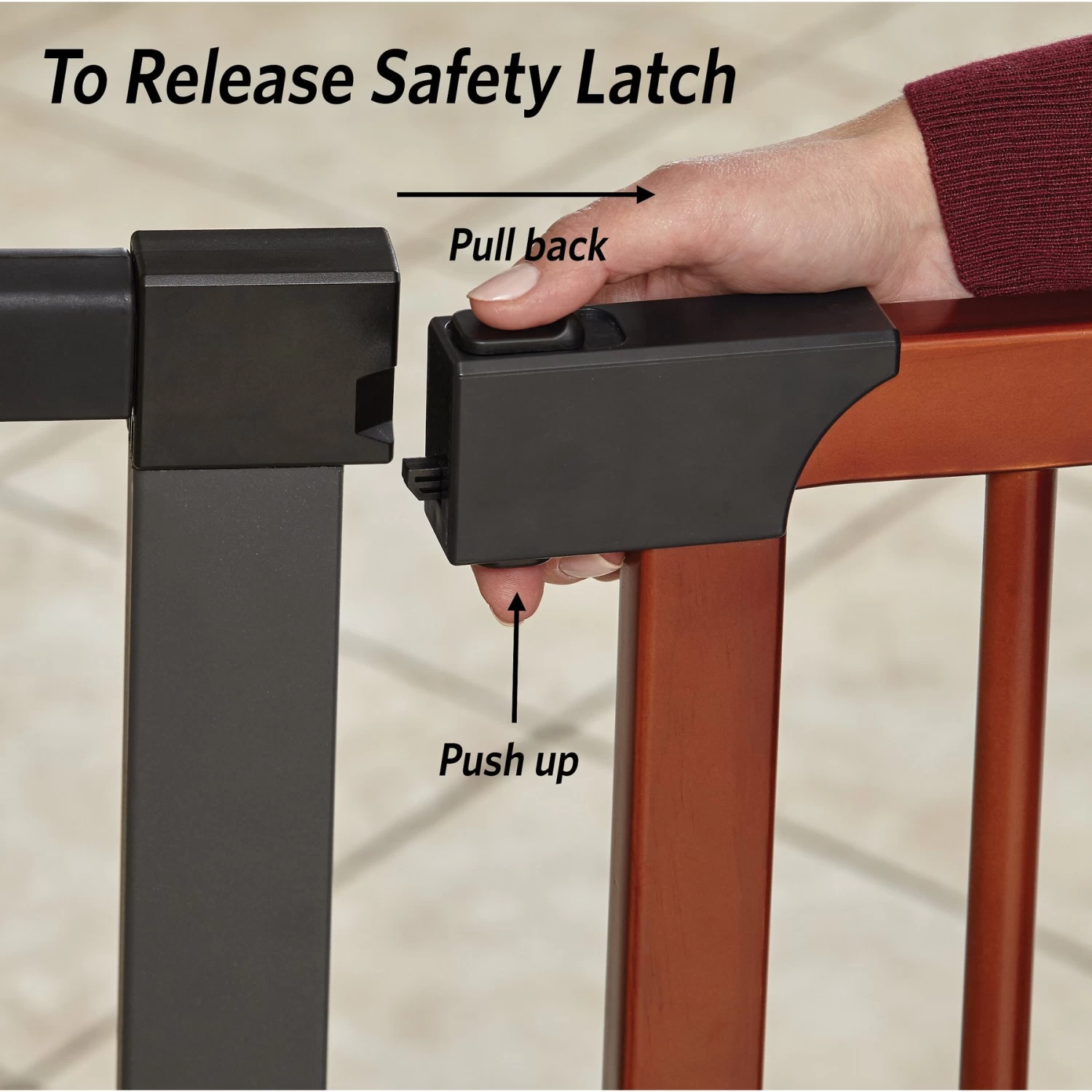 MidWest Decorative Wood & Graphite Steel Dog & Cat Gate - Image 3