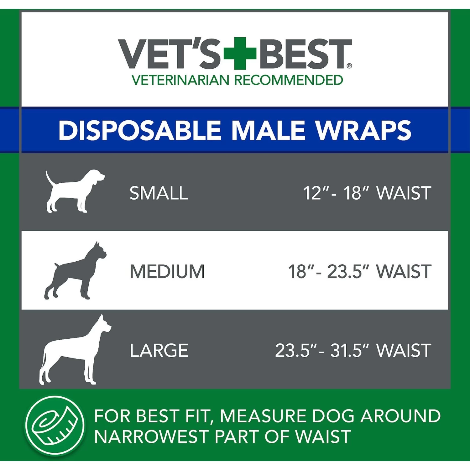 Vet's Best Comfort-Fit Disposable Male Dog Wraps - Image 8