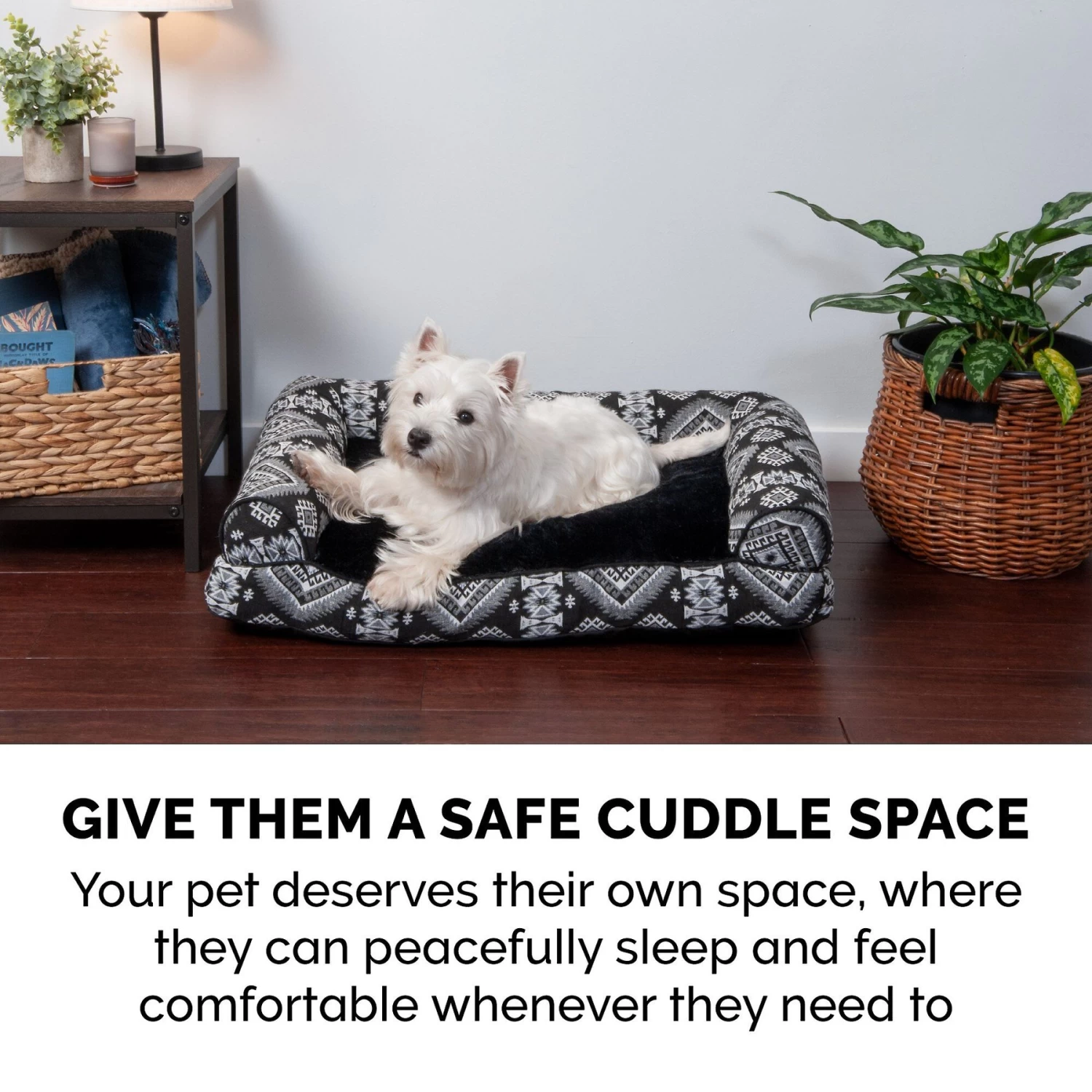 FurHaven Southwest Kilim Bolster Cat & Dog Bed - Image 5