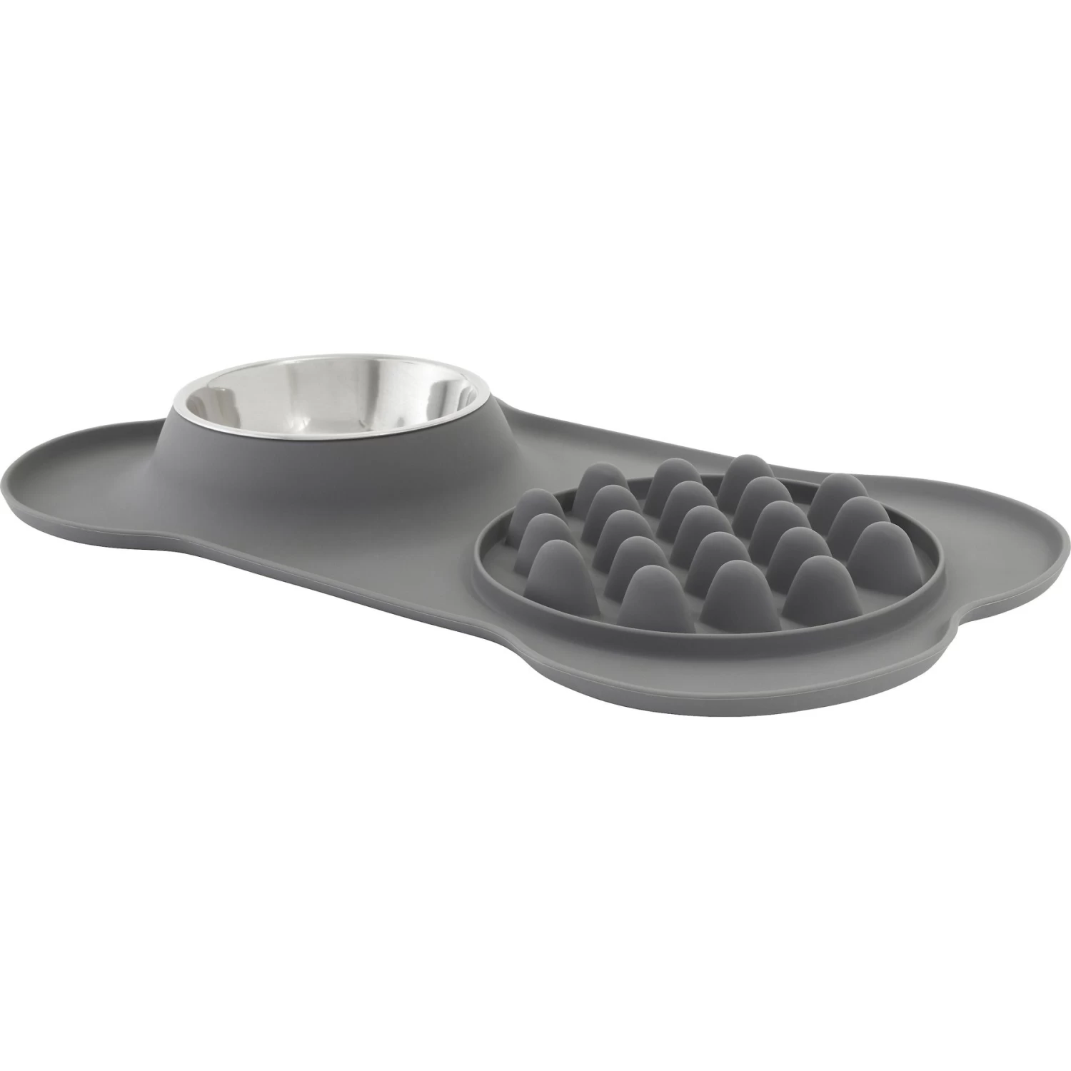 Frisco Silicone Slow Feeder Mat With Stainless Steel Bowl