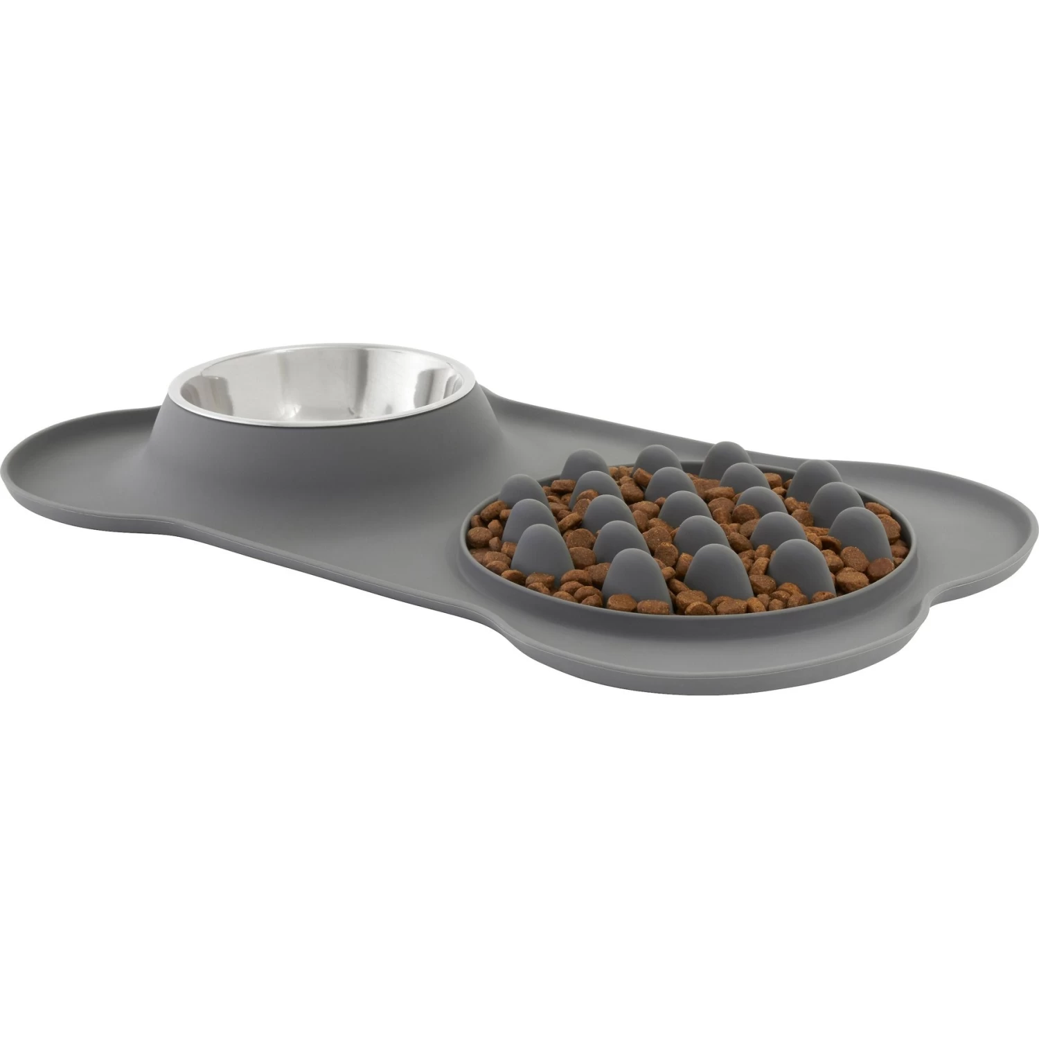 Frisco Silicone Slow Feeder Mat With Stainless Steel Bowl - Image 3
