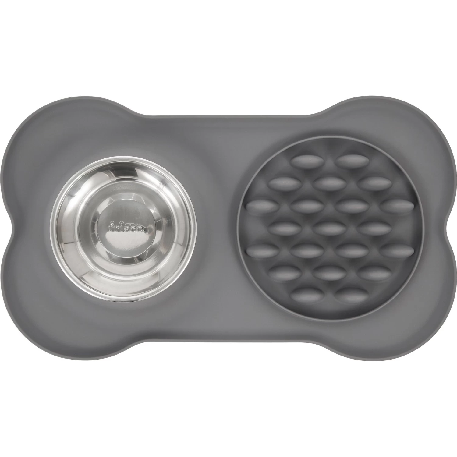 Frisco Silicone Slow Feeder Mat With Stainless Steel Bowl - Image 4