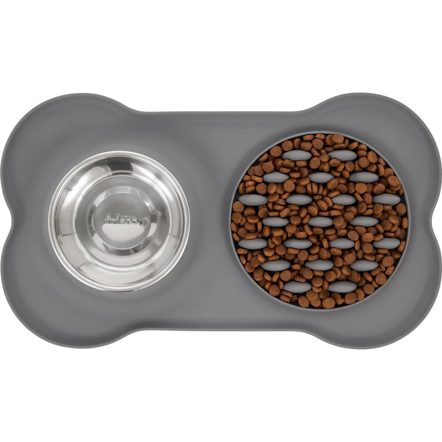 Frisco Silicone Slow Feeder Mat With Stainless Steel Bowl - Image 5