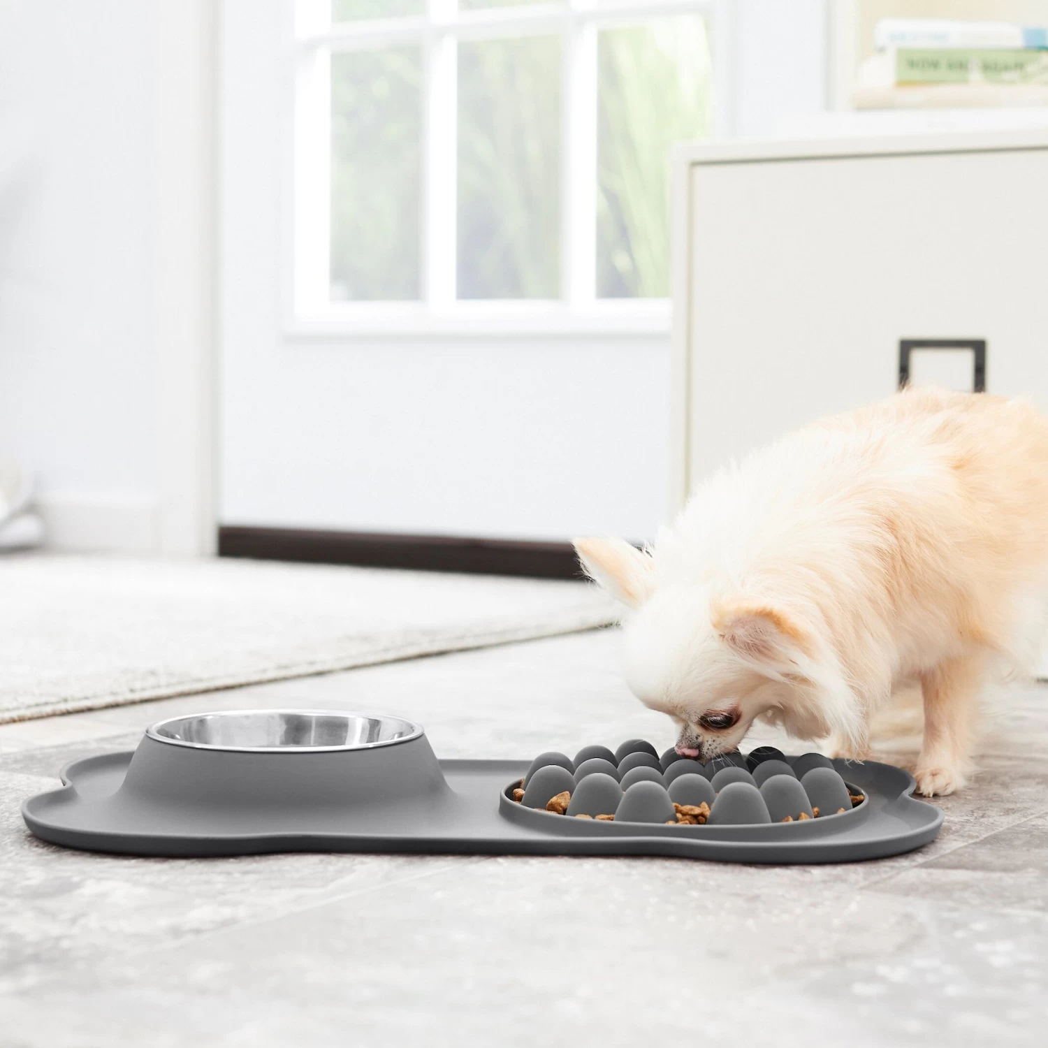 Frisco Silicone Slow Feeder Mat With Stainless Steel Bowl - Image 7
