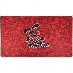 Drymate Red Good Dog Cross Bones Dog Bowl Place Mat