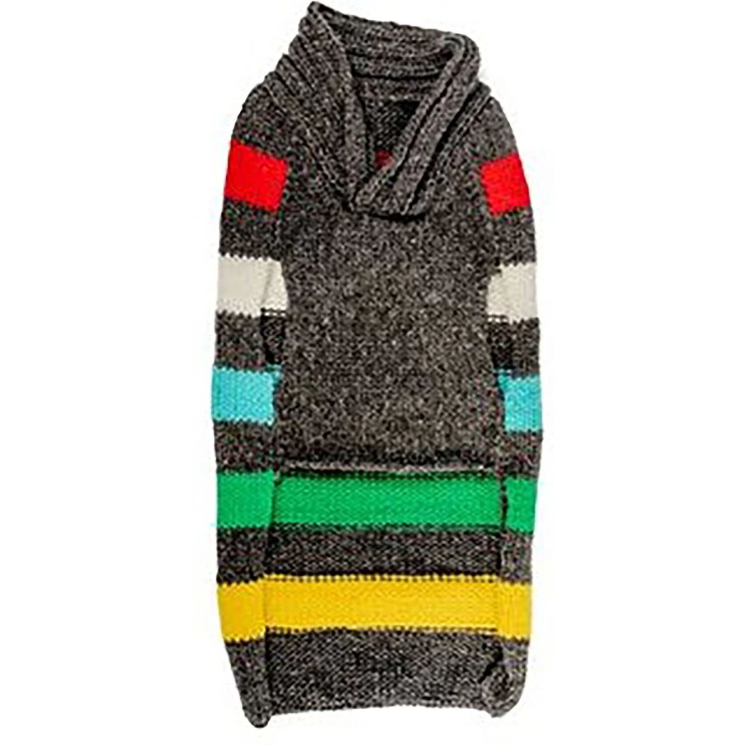 Chilly Dog Charcoal Striped Wool Dog Sweater - Image 4