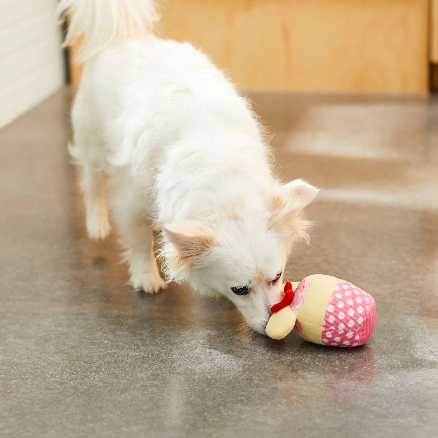 Disney Minnie Mouse Cupcake Plush Squeaky Dog Toy - Image 3
