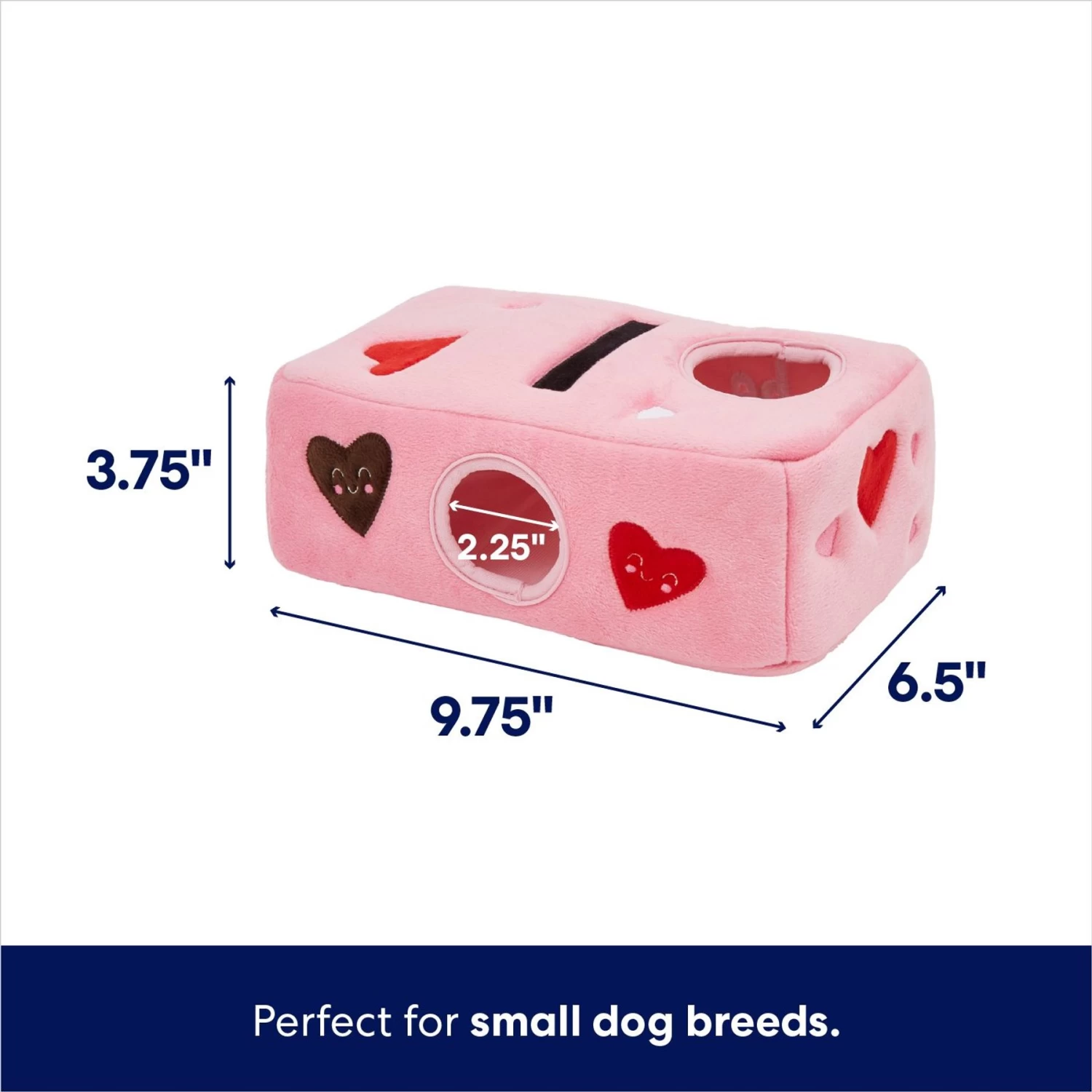 Frisco Valentine Box Of Cards Hide & Seek Puzzle Plush Squeaky Dog Toy - Image 2