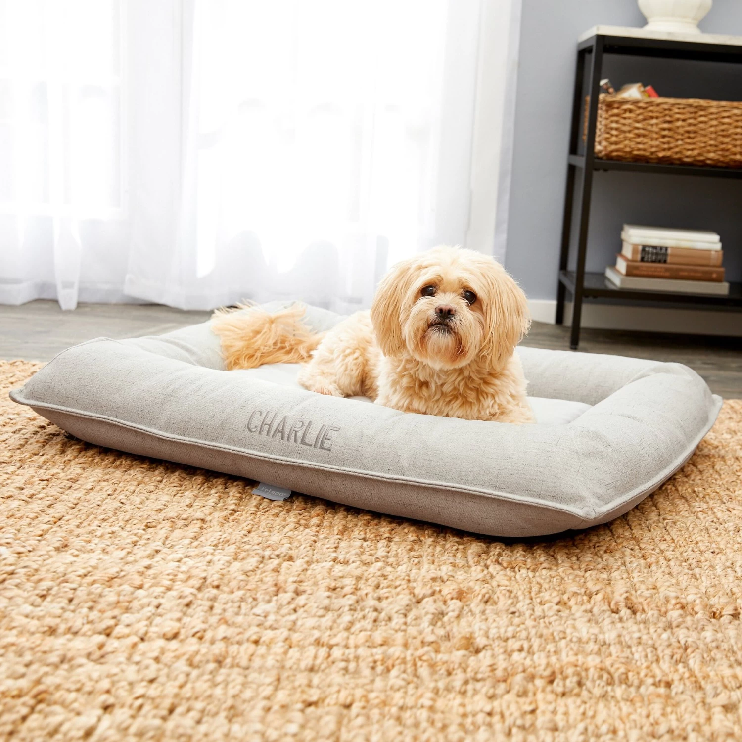 Frisco Orthopedic Personalized Bolster Dog Bed W/Removable Cover