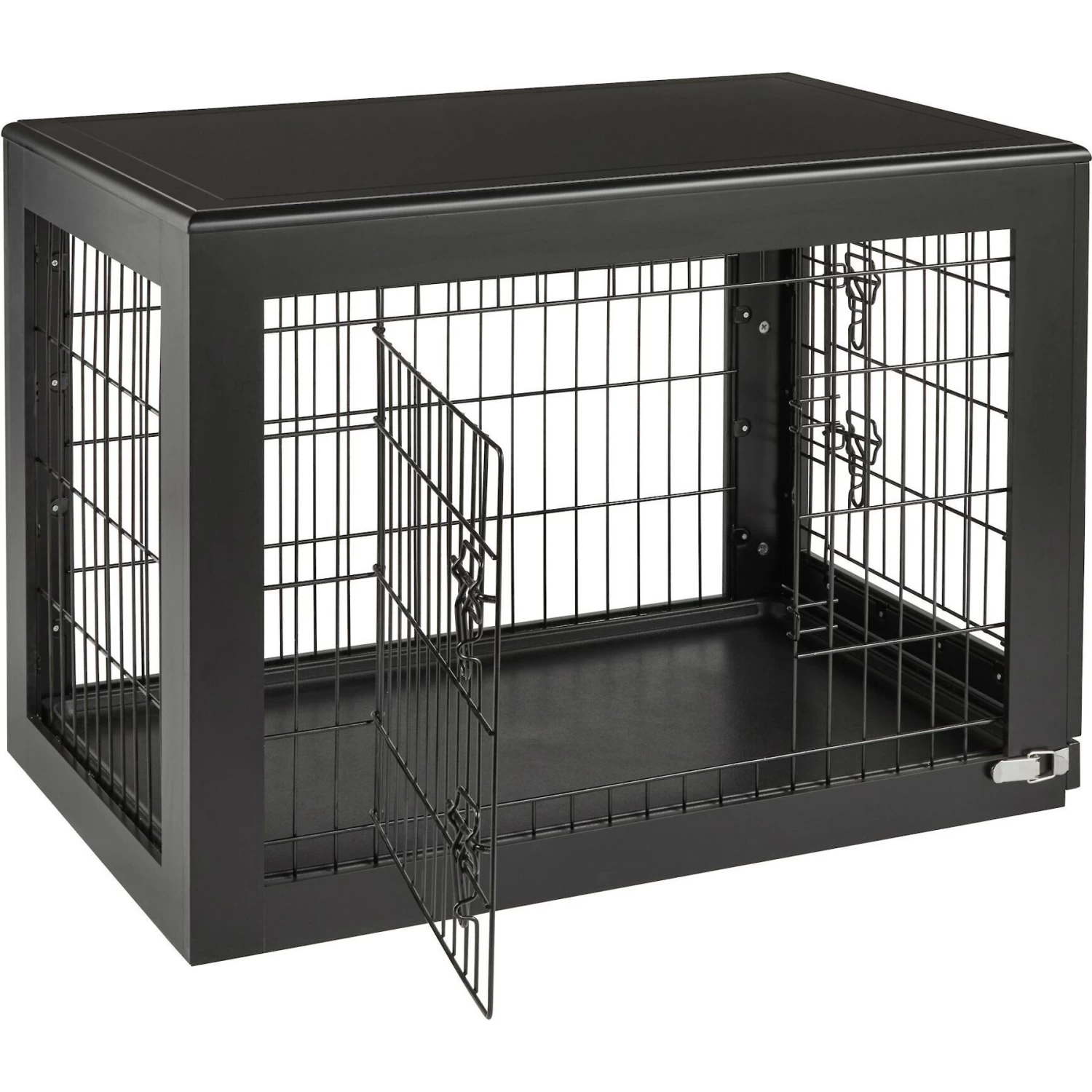 Frisco Double Door Furniture Style Dog Crate, Black - Image 5