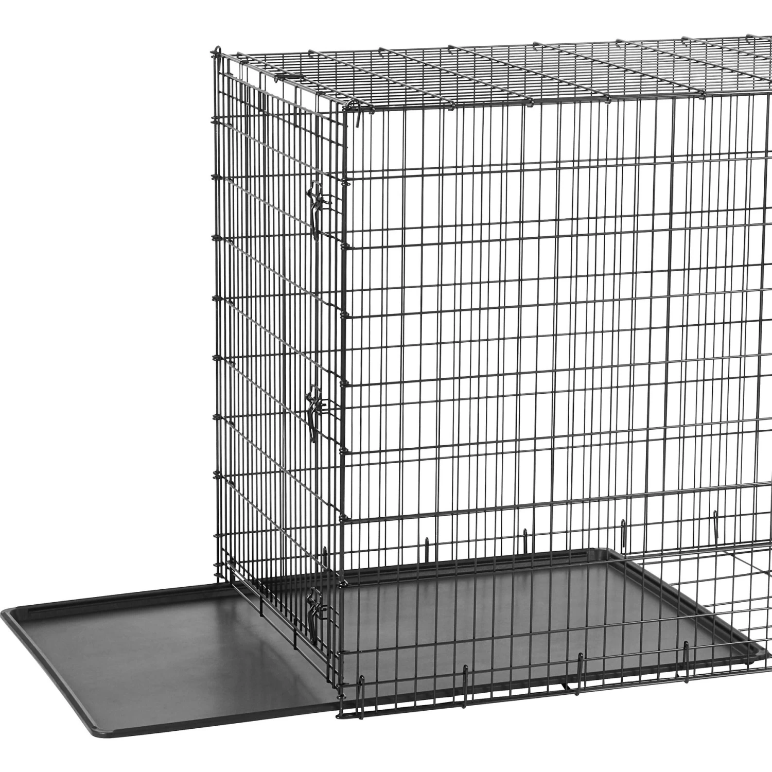 Frisco Heavy Duty Single Door Wire Dog Crate & Frisco Quilted Dog Crate Mat - Image 2