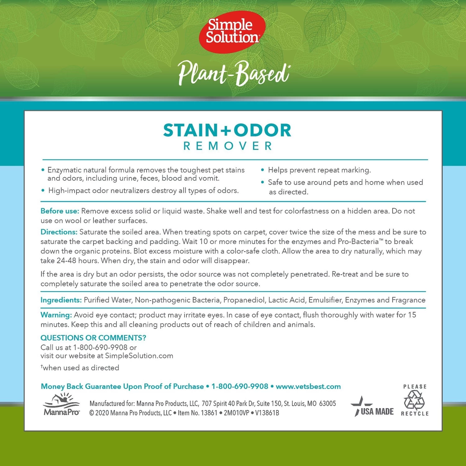 Simple Solution Plant-Based Stain & Odor Remover, 32-oz Bottle - Image 6