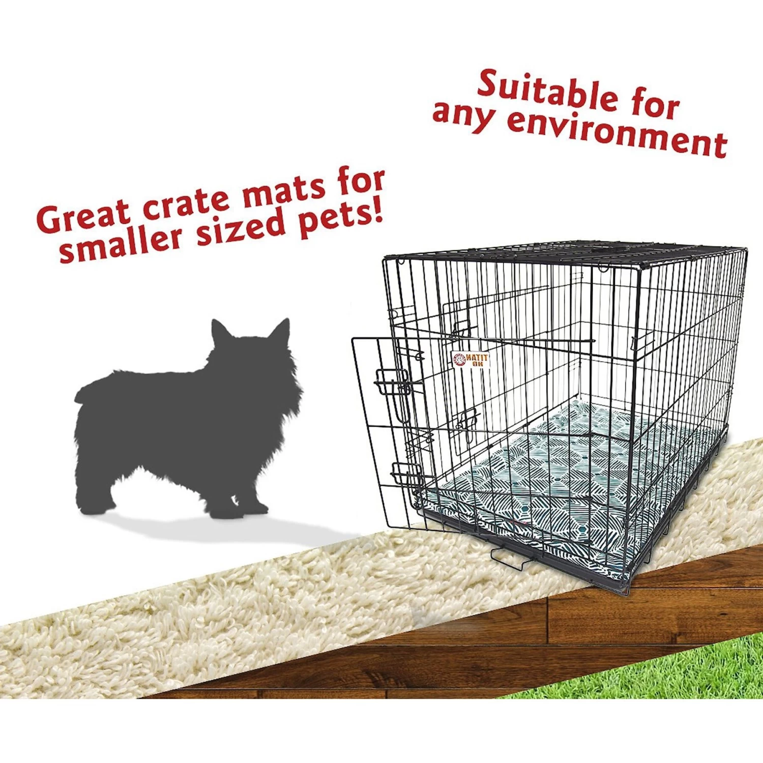 Majestic Pet Charlie Personalized Dog Crate Mat - Image 6