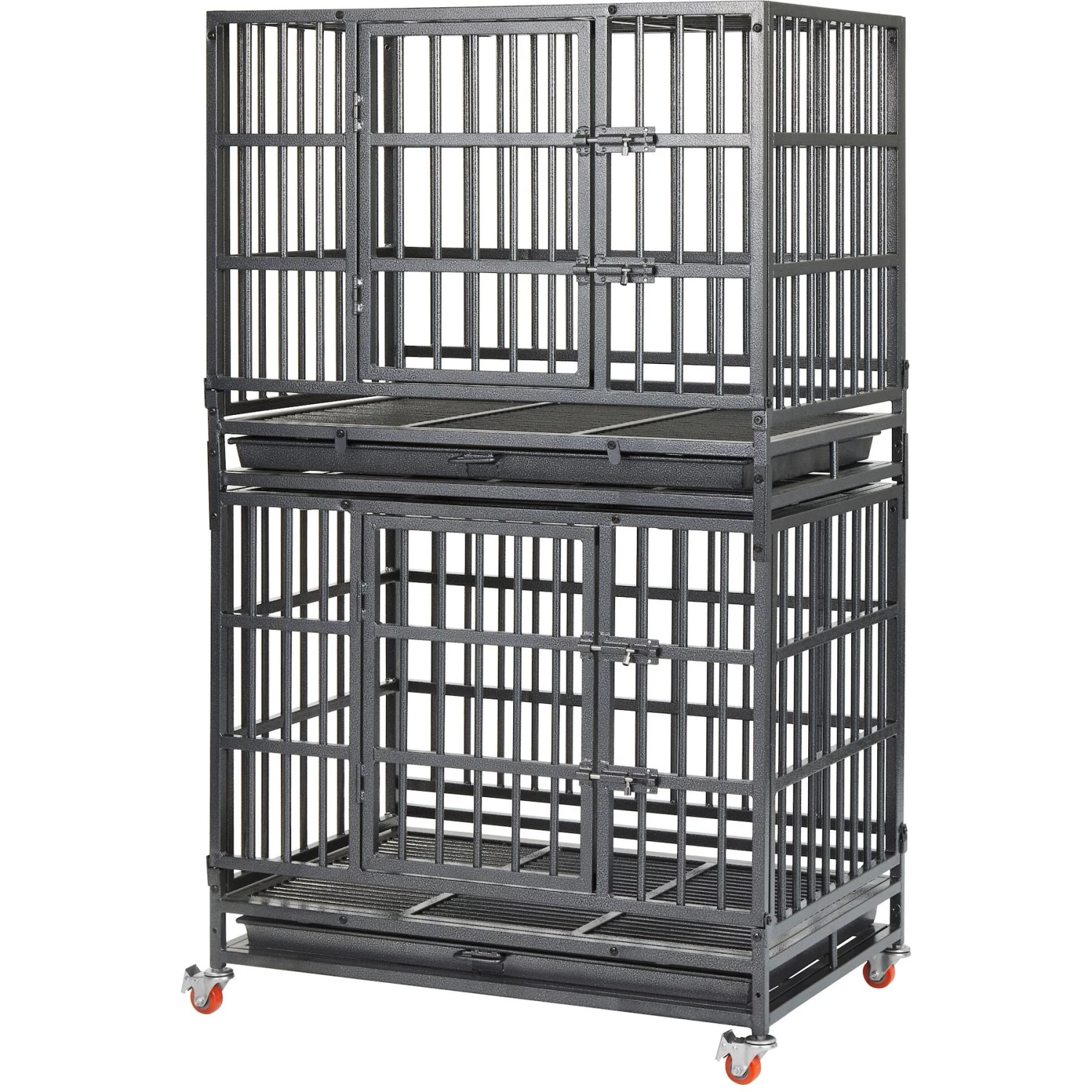 Frisco Ultimate Foldable & Stackable Heavy Duty Steel Metal Single Door Dog Crate - Image 5