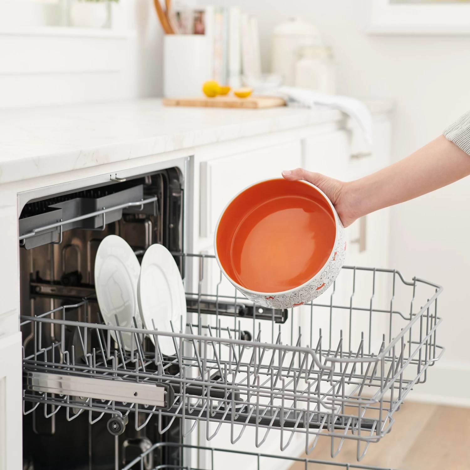 Disney Winnie The Pooh Orange No-Skid Ceramic Dog & Cat Bowl - Image 6