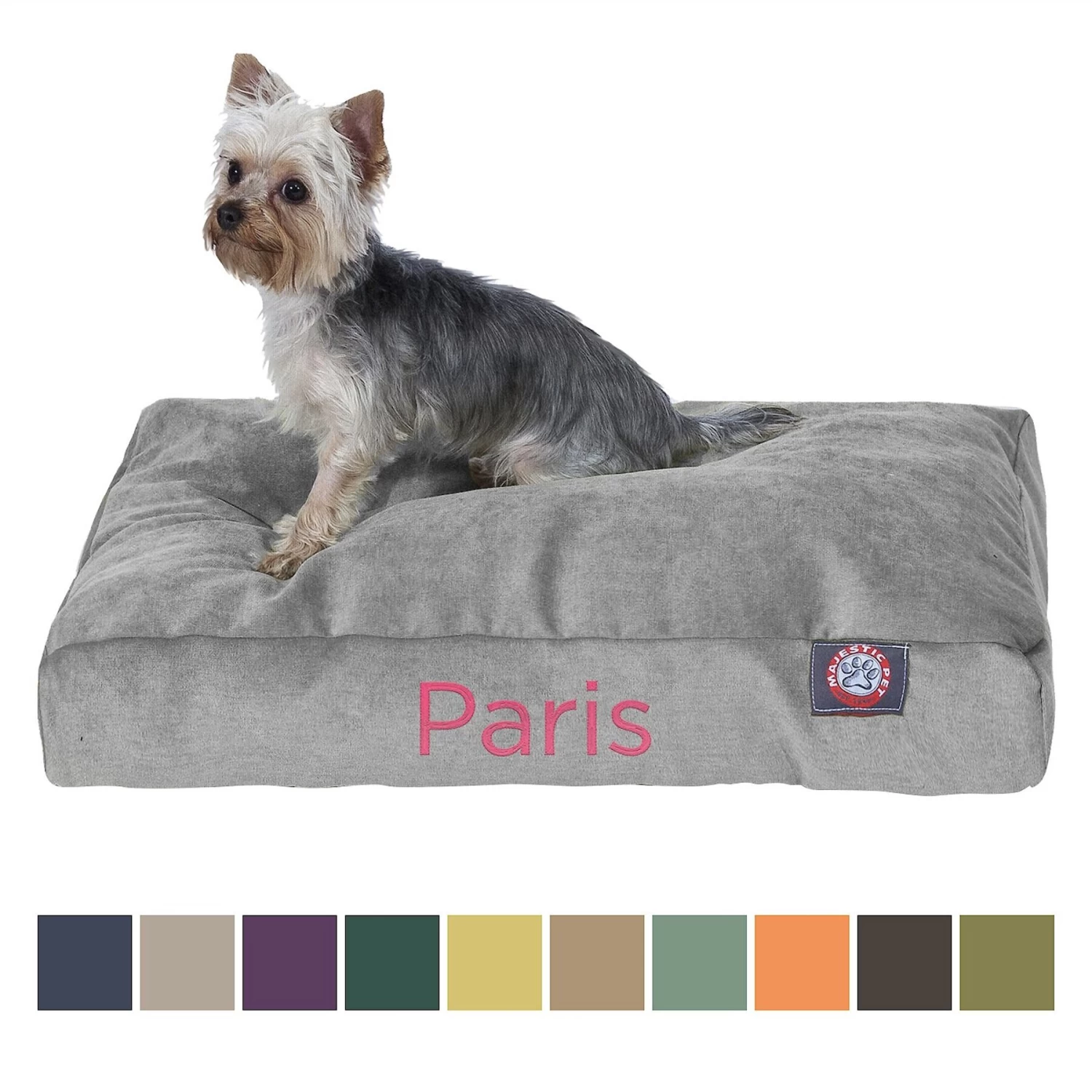 Majestic Pet Shredded Memory Foam Villa Personalized Pillow Cat & Dog Bed With Removable Cover