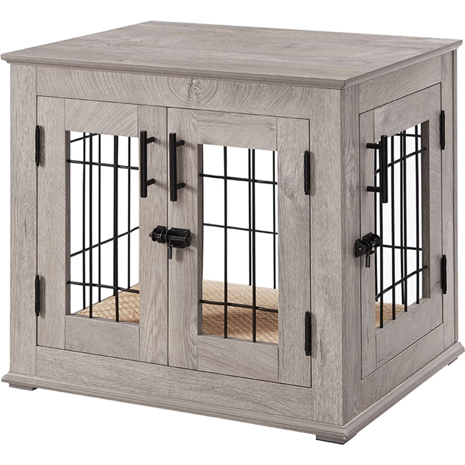 Unipaws Wooden Wire Dog Crate Furniture End Table - Image 3