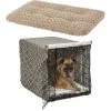 MidWest Quiet Time Ombre Swirl Dog Crate Mat & MidWest Quiet Time Crate Cover