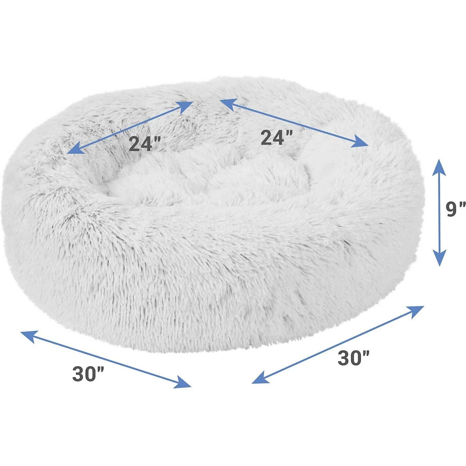 Frisco Eyelash Cat & Dog Bolster Bed & Frisco Eyelash Cat & Dog Blanket - Image 3