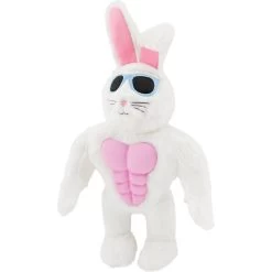 Frisco Easter Bunny Muscle Plush Squeaky Dog Toy