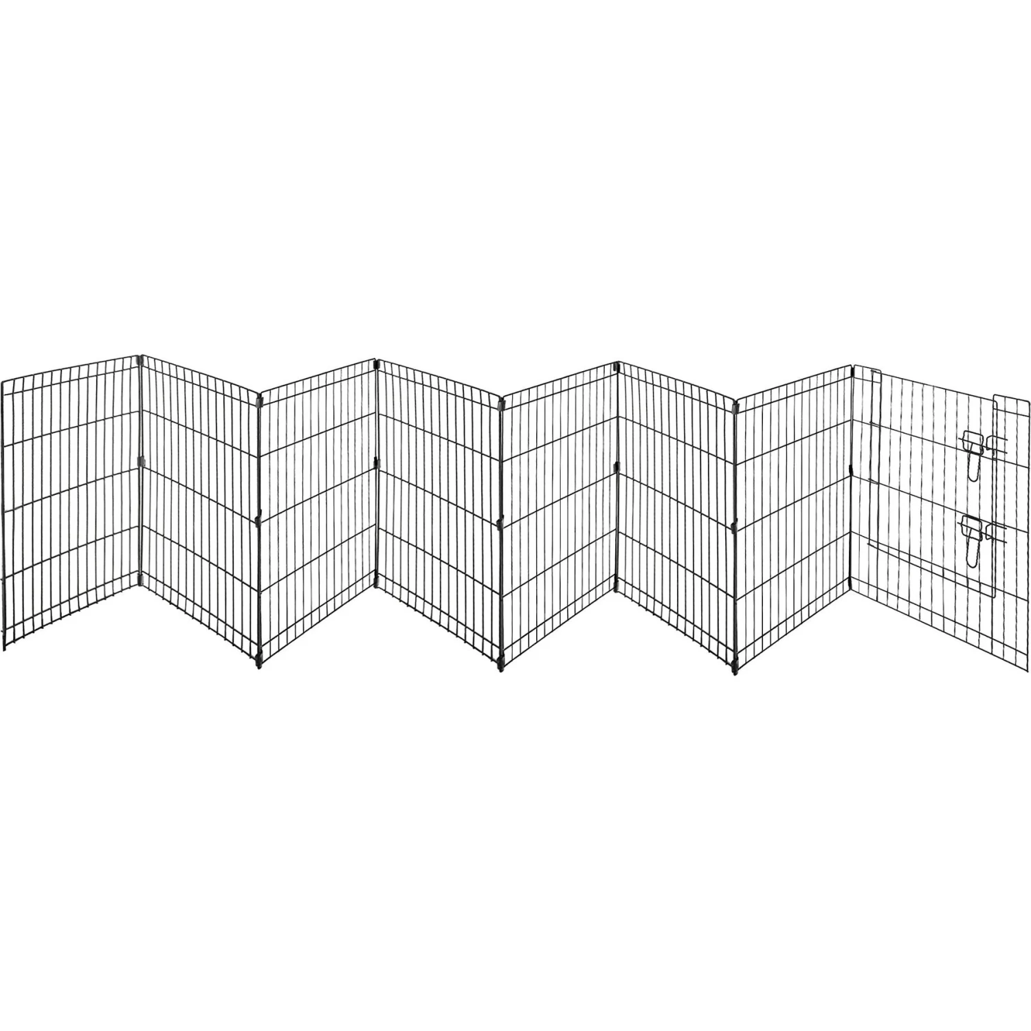 Pet Adobe 8-Panel Folding Metal Dog & Cat Playpen & Door - Image 2