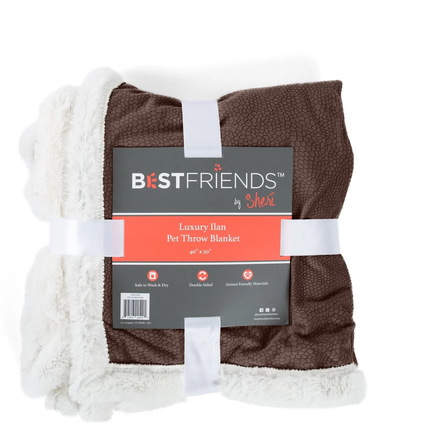 Best Friends By Sheri Ilan Microfiber Vegan Fur Cat & Dog Blanket - Image 7