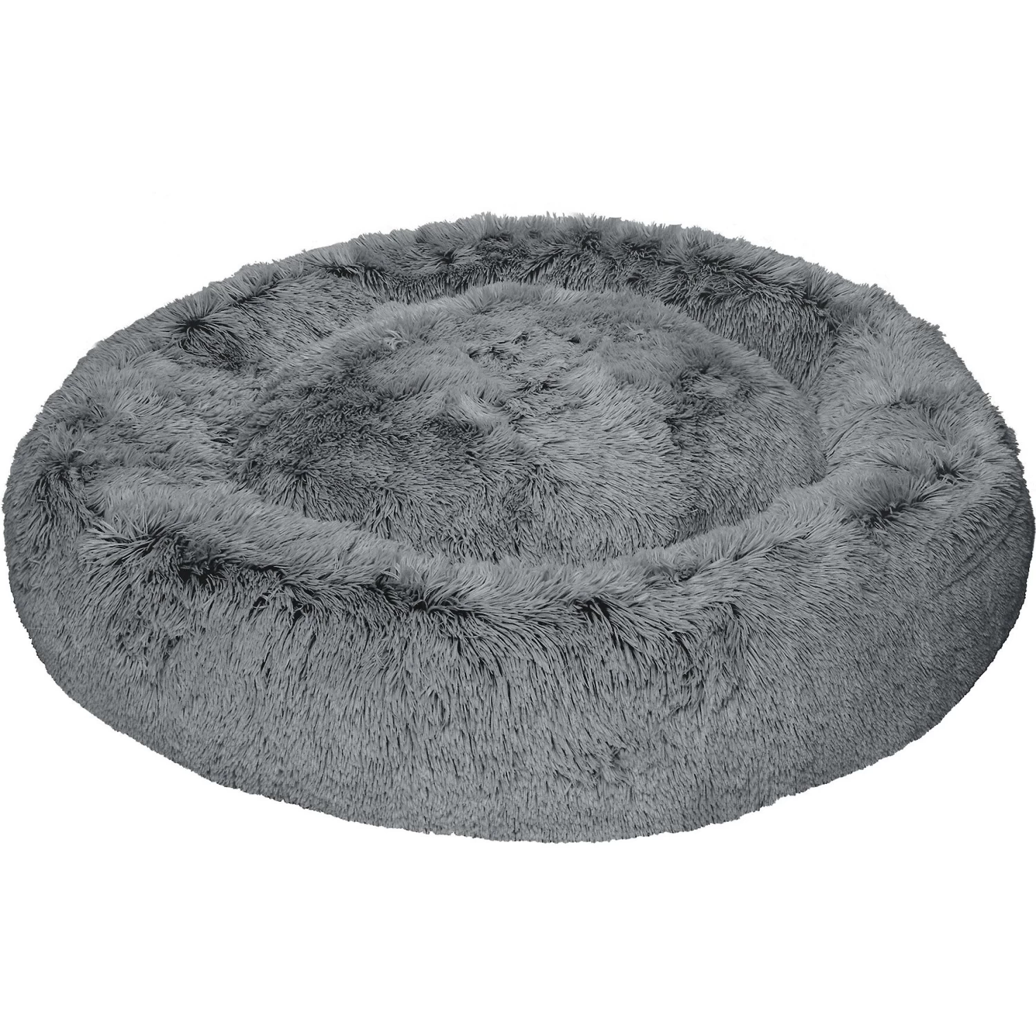 FurHaven Calming Cuddler Long Fur Donut Bolster Dog Bed - Image 3