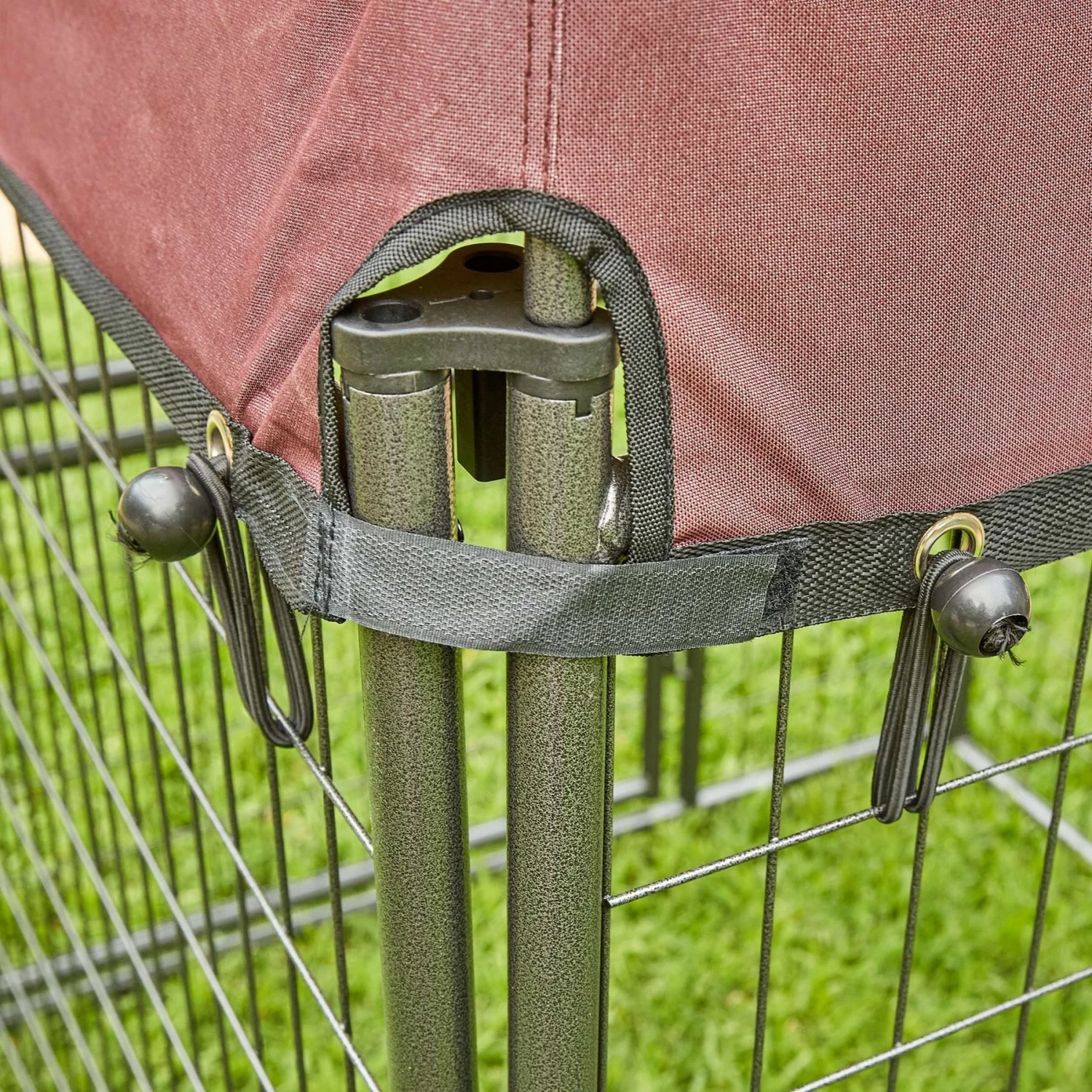 Two By Two The Hangout Expandable Steel Dog Kennel, Small, Black - Image 6