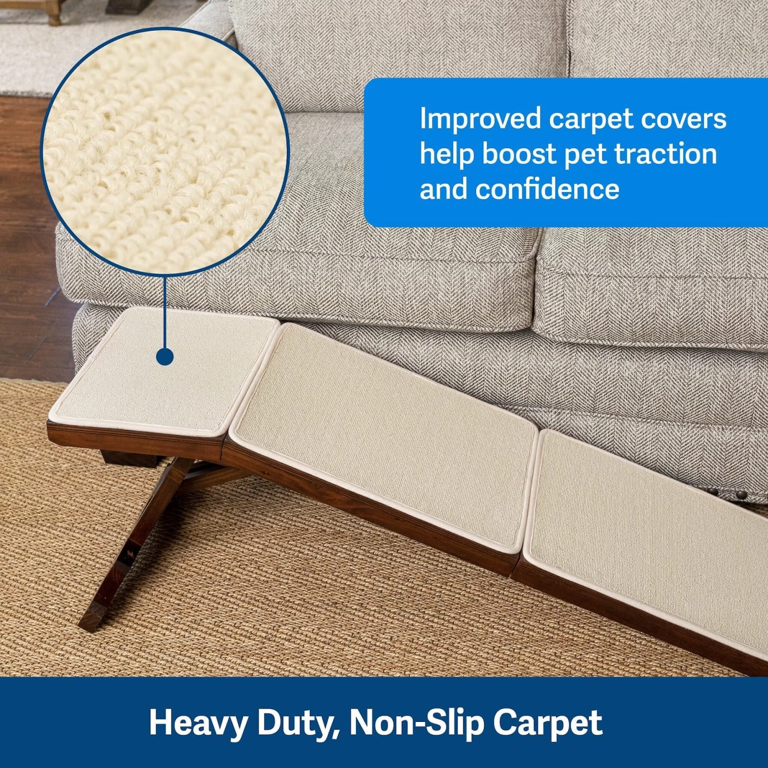 PetSafe CozyUp Foldable Wooden Cat & Dog Ramp - Image 3