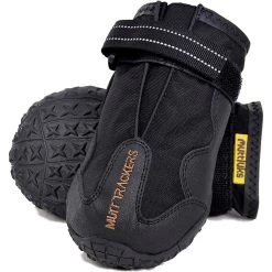 Muttluks Trackers All-Season Dog Boots, Black, 2 Count